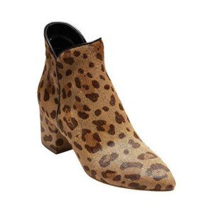 Brand New Cole Haan Elyse Real Fur Leopard Print Ankle Boot